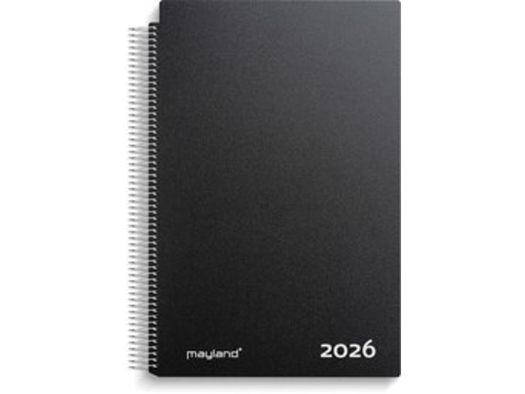 KALENDER MAYLAND 2026 A4 AFTALE DAGKALENDER SORT PP-PLAST 21X29,7 CM 26220000
