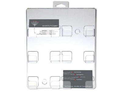 VISITKORTHOLDER TIL VÆG KLAR 6 RUM 2,5CM DYB, 21,5X24,8CM ***