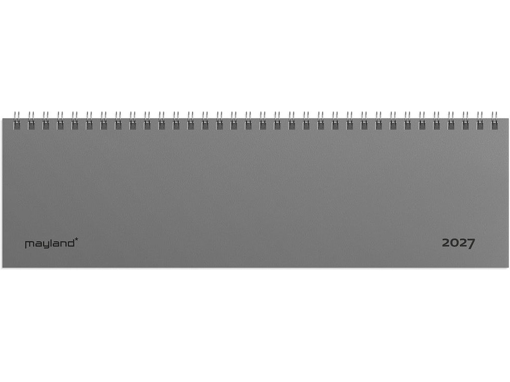 KALENDER MAYLAND 2027 27130000 DAG-UGE BORDKALENDER GRÅ PP-PLAST 