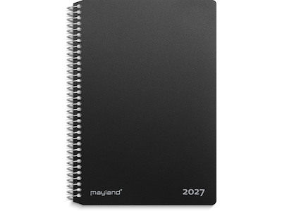 KALENDER MAYLAND 2027 27205000 2-DAGSKALENDER SORT PP-PLAST 17,5X11,75CM
