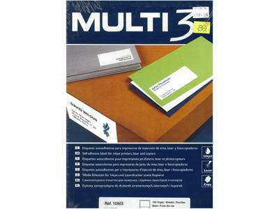 ETIKET MULTI 3 UNIVERSAL LASER*** KOPI/INKJET, 199,6X144CM 2 PR.ARK 