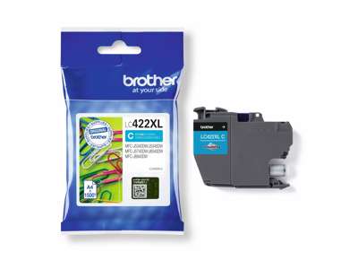 BLÆKPATRON BROTHER LC422XLC CYAN 1500 SIDER 