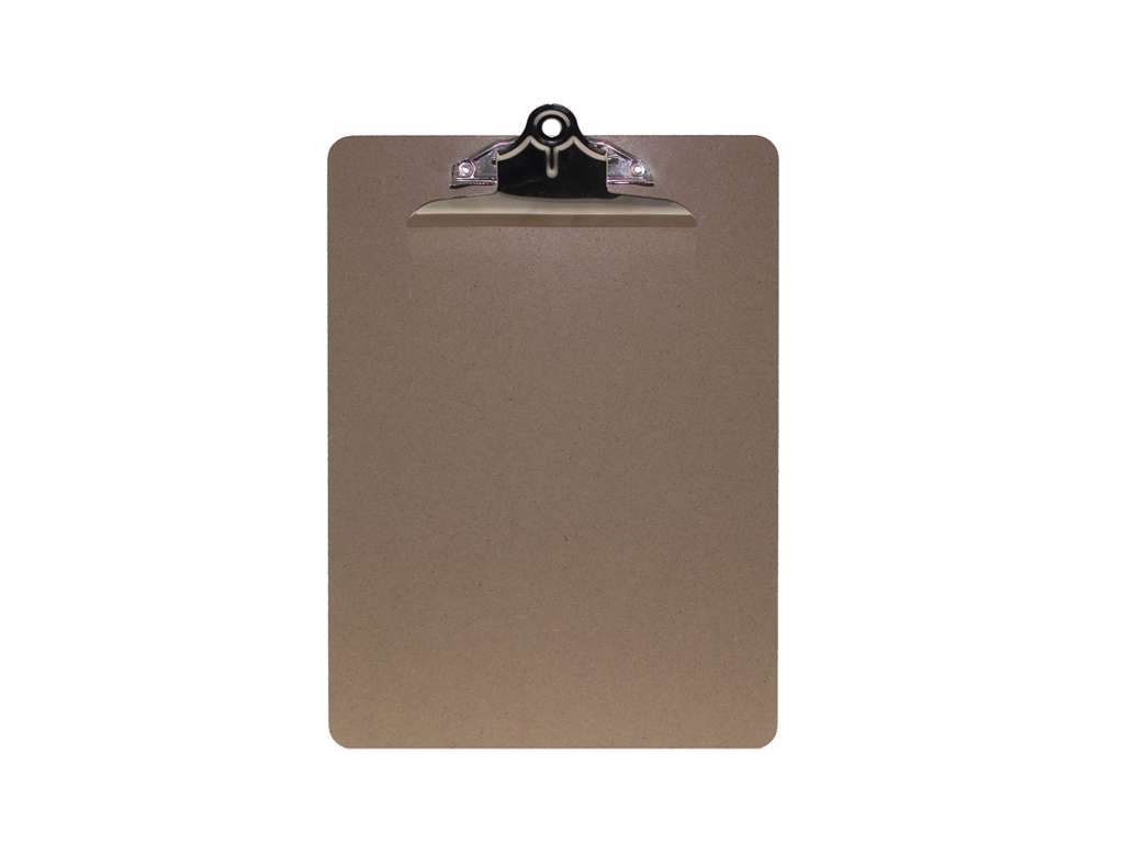 CLIPBOARD A4 MDF BRUN MED STOR KLEMME 230020