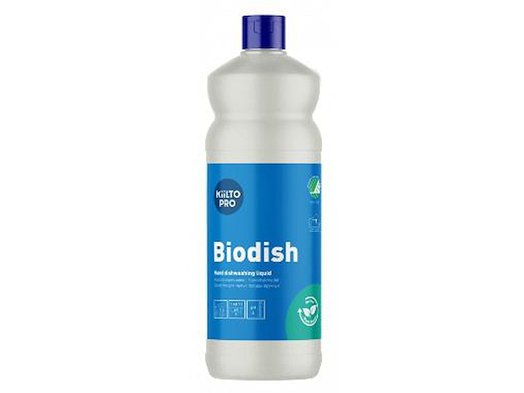 HÅNDOPVASK KIILTO NATURA BIODISH SVANEMÆRKET U/FARVE OG PARFUME 1L. 122798