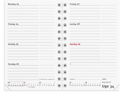 KALENDER MAYLAND 2027 27084800 MINI PLANNER REFILL 8X12,6CM