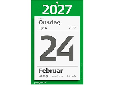KALENDER MAYLAND 2027 27254000 AFRIVNINGSKALENDER MED BAGSIDETEKST 16,5X23,5CM