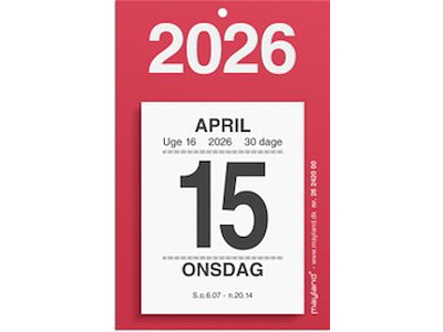 KALENDER MAYLAND 2026 26242000 LILLE AFRIVNINGSKALENDER 10X6,5CM 
