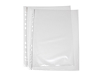 PLASTLOMME BANTEX A4 GLASKLAR MED HVID HULKANT 0,06MM ÅBEN TOP 11551