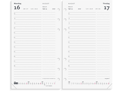 KALENDER MAYLAND 2027 27278500 SYSTEM PP DAGKALENDER REFILL 16,8X9,5CM 