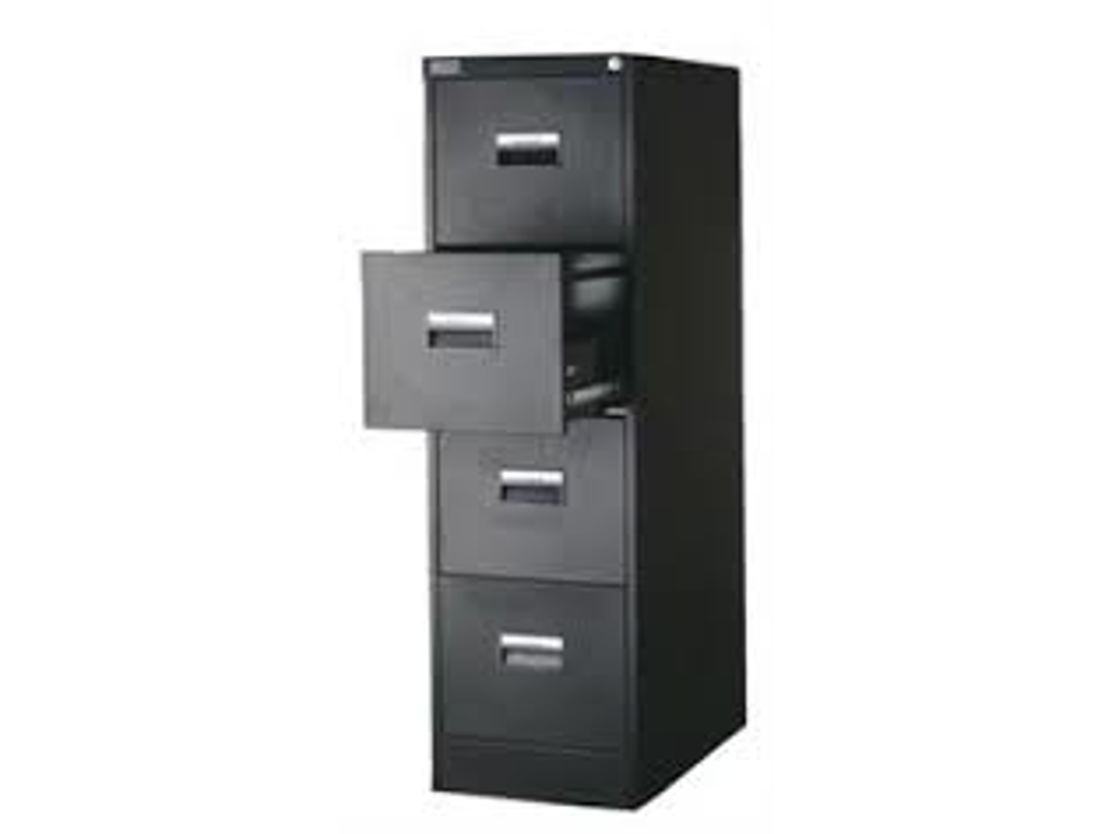 HÆNGEMAPPESKAB H4A-ALUMINIUM *** MED 4 SKUFFER A4 20-0044-33