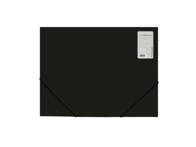 SAMLEMAPPE A3 SORT M. 3 KLAPPER *** OG ELASTIK 