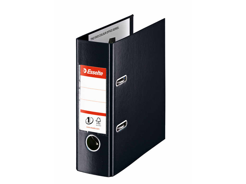 BREVORDNER ESSELTE OKTAV A5 SORT 75MM RYG 468670 