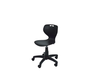 TOGO FUNKTIONSSTOL SORT SKAL MED BLØDE HJUL UDEN PO, SIDDEHØJDE 41-54CM