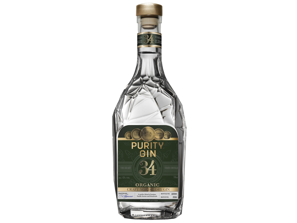 PURITY CRAFT DRY ØKOLOGISK SVENSK 70 CL 43% GIN 