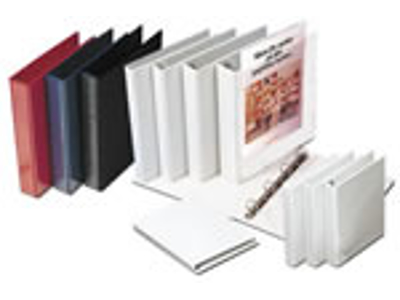 PANORAMABIND A4 M. 2 UDV. LOMMER  4 D-RINGE 50MM RYG 75MM HVID PP FOLIE 49705