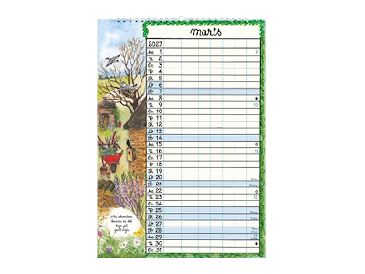 KALENDER PLAKATFORLAGET 2027 STORFAM. HVEM SKAL HVAD 7 KOLON. 34X48CM 2717