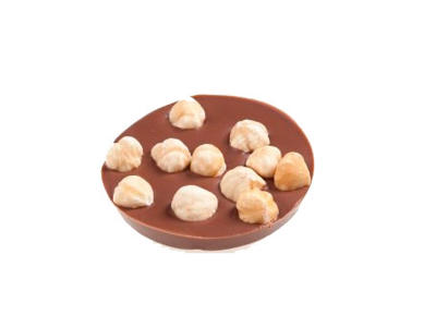 AALBORG CHOKOLADEN NØDDETÆRTE M. HASSELNØDDER ASS. LYS, MØRK EL. KARAMELLISERET CA. 20GR.