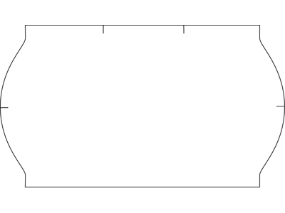 PRISMÆRKNING ETIKET WAVE 26X16MM RL. A 1200 STK. HVID TIL JUDO 26 SAMARK 26/JOLLY