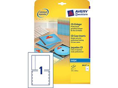 INKJET AVERY CD-OMSLAG, FOR OG*** BAGSIDE, J8435-25 