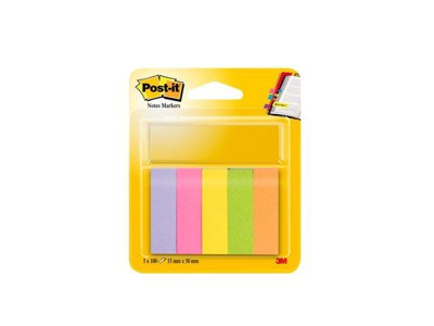 POST-IT INDEXFANE 15X50MM 100 BLADE X 5 FARVER 670-5 PAPIR 3M670-5