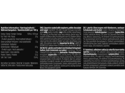 LAKRIDS BY BÜLOW CRISPY SMALL 115 GR. RASPBERRY 