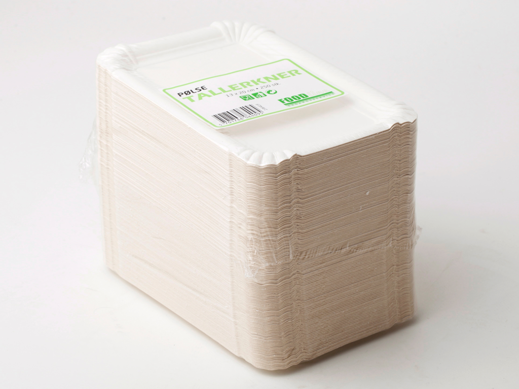 ENGANGSARTIKEL PØLSETALLERKEN 250 STK., EXCL. STATSAFGIFT 