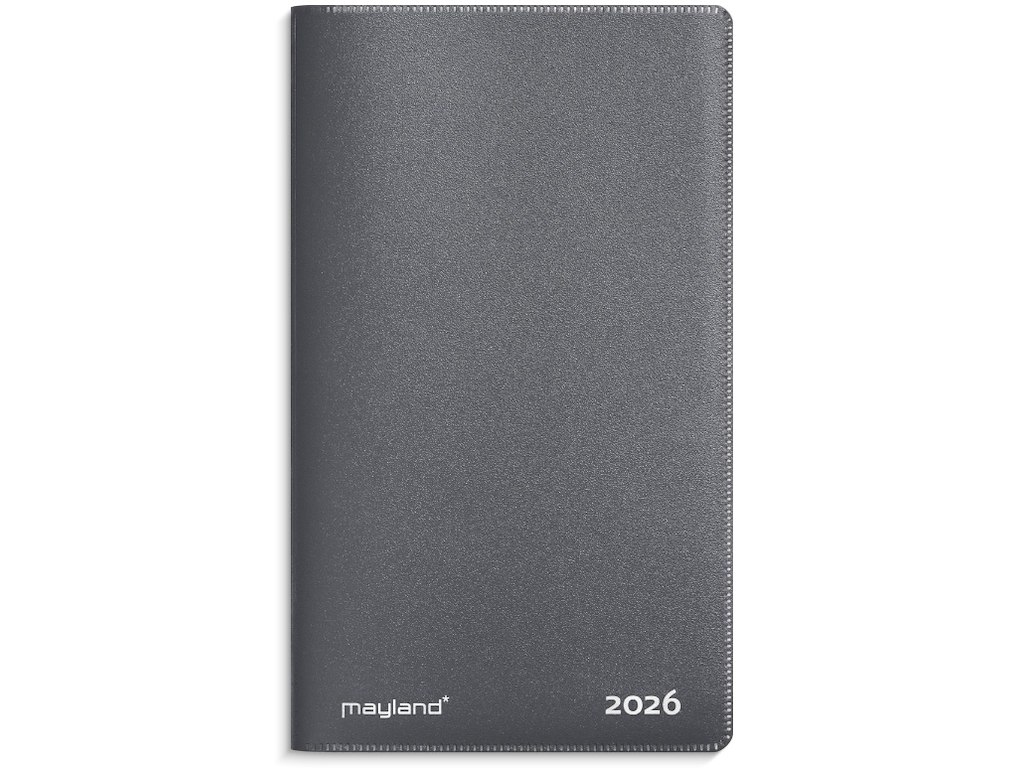 KALENDER MAYLAND 2026 26071000 INDEX PLANNER MINI GRÅ PP-PLAST 13,7X8,1CM
