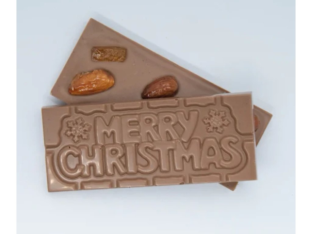 SELLEBERG MARUS CHOCOLATIER MERRY CHRISTMAS MÆLKECHOKOLADEPLADE 40GR.