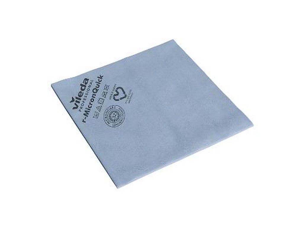 MICROFIBERKLUDE R-MICRONQUICK 40X38CM SVANEMÆRKER BLÅ 70% GENBRUGSPLAST PK. A 5 STK. 111072-1