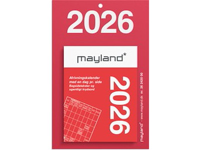 KALENDER MAYLAND 2026 26242000 LILLE AFRIVNINGSKALENDER 10X6,5CM 