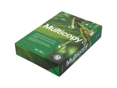 KOPIPAPIR MULTICOPY A4 80 GR MED 4 HULLER 500 ARK/PK 
