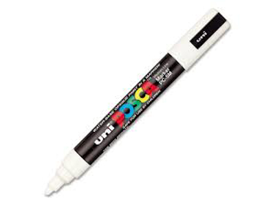 MARKER UNI POSCA PC-5M WHITE  MEDIUM 401503