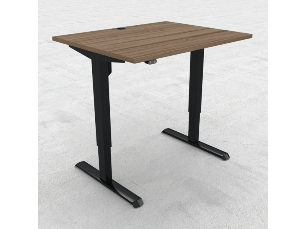 HÆVE/SÆNKEBORD VALNØD MED SORT STEL 100X80CM 501-33 7B092 100-80S3 VM