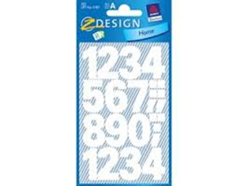 TAL 0-9, 25 MM. HVID  