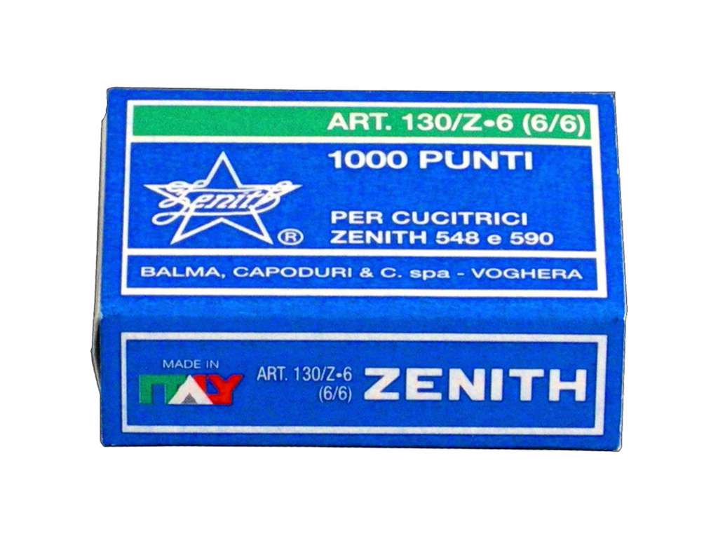 HÆFTEKLAMME ZENITH 130-Z FORSINKET STÅL 1000 STK/PK 6/6 