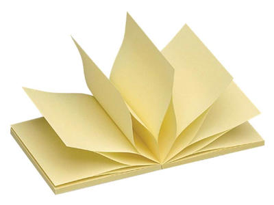 BLOK POST-IT R-330 Z-FOLD 76X76MM GUL PK. A 6 STK. NY MILJØUDGAVE 