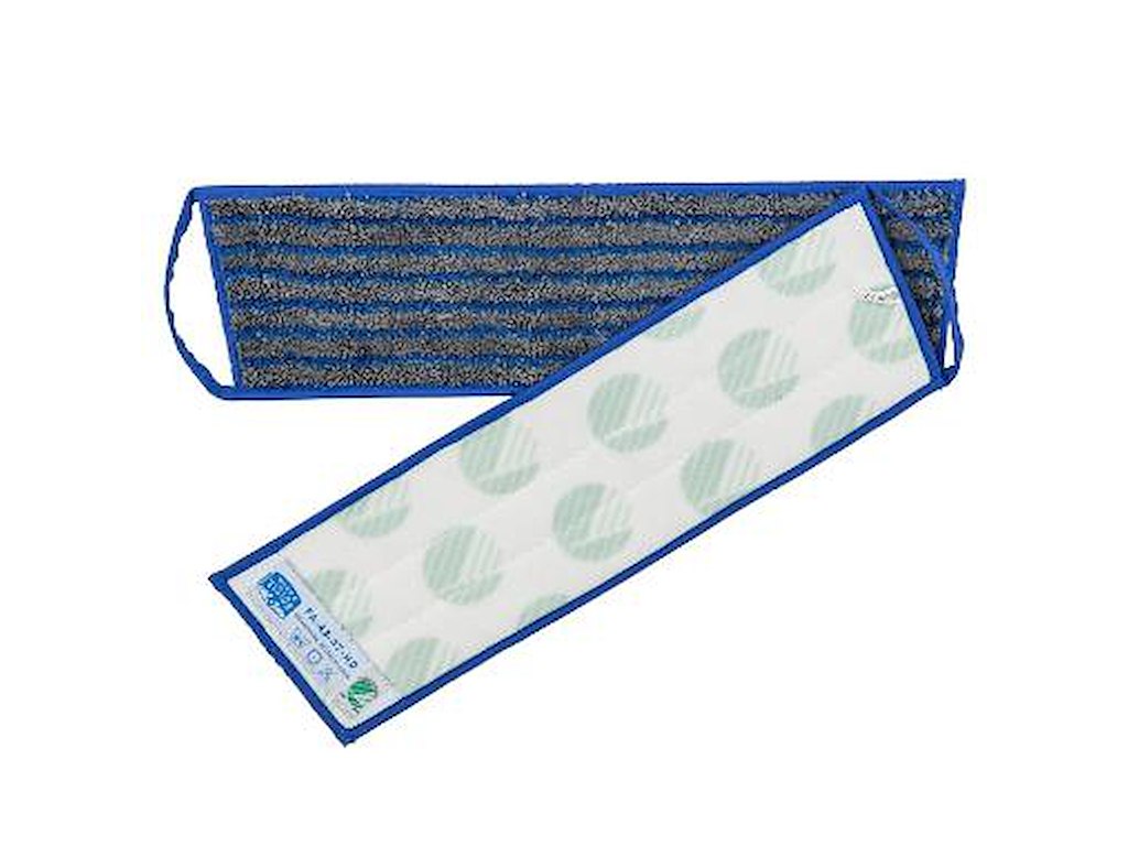 MOPPE VELCRO MIKRO VISION MOP HEAVY DUTY 40CM MICROFIBER SVANEMÆRKET GRÅ/BLÅ VÅD 115654-2