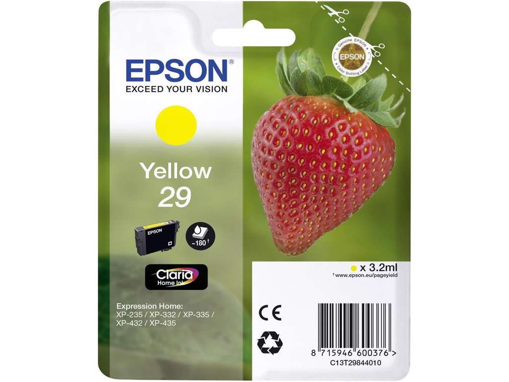 BLÆKPATRON EPSON NO. 29 YELLOW***  