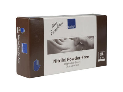 HANDSKE NITRIL ABENA CLASSIC XL SENSITIVE LYSBLÅ A 100 PUDDERFRI 