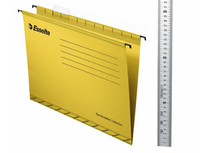 HÆNGEMAPPE ESSELTE STANDARD A4 GUL MED KLAR FANE PENDAFLEX 90314 