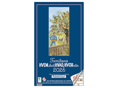 KALENDER PLAKATFORLAGET 2026 FAMILIENS HVEM SKAL HVAD 5 KOLON. 29X48CM 2615