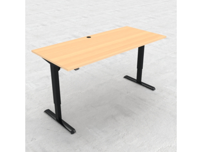 HÆVE/SÆNKEBORD BØG MED SORT STEL 180X80CM 501-33 7B152 160-80S3 BM