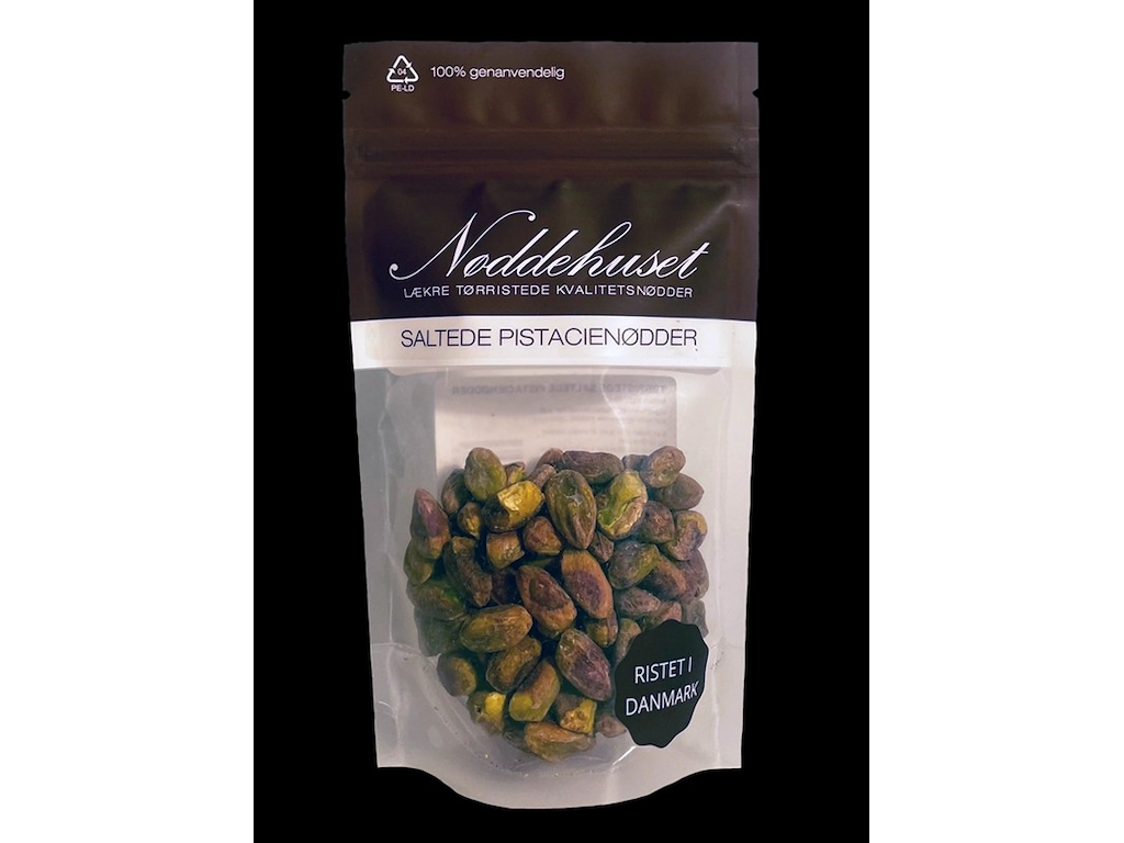 NØDDEHUSET PISTACIENØDDER SALTEDE TØRRISTEDE 70GR.