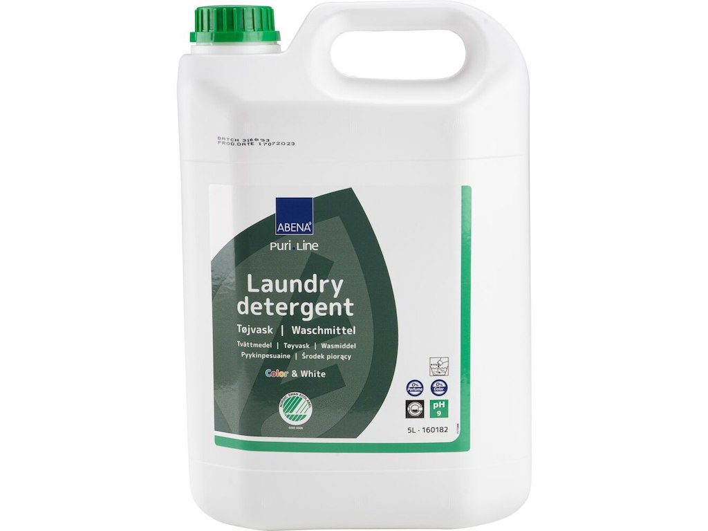 TØJVASK, ABENA PURI-LINE, 5 L, KULØRT OG HVIDT, UDEN FARVE OG PARFUME. MIN. KØB 2 STK.16018203.
