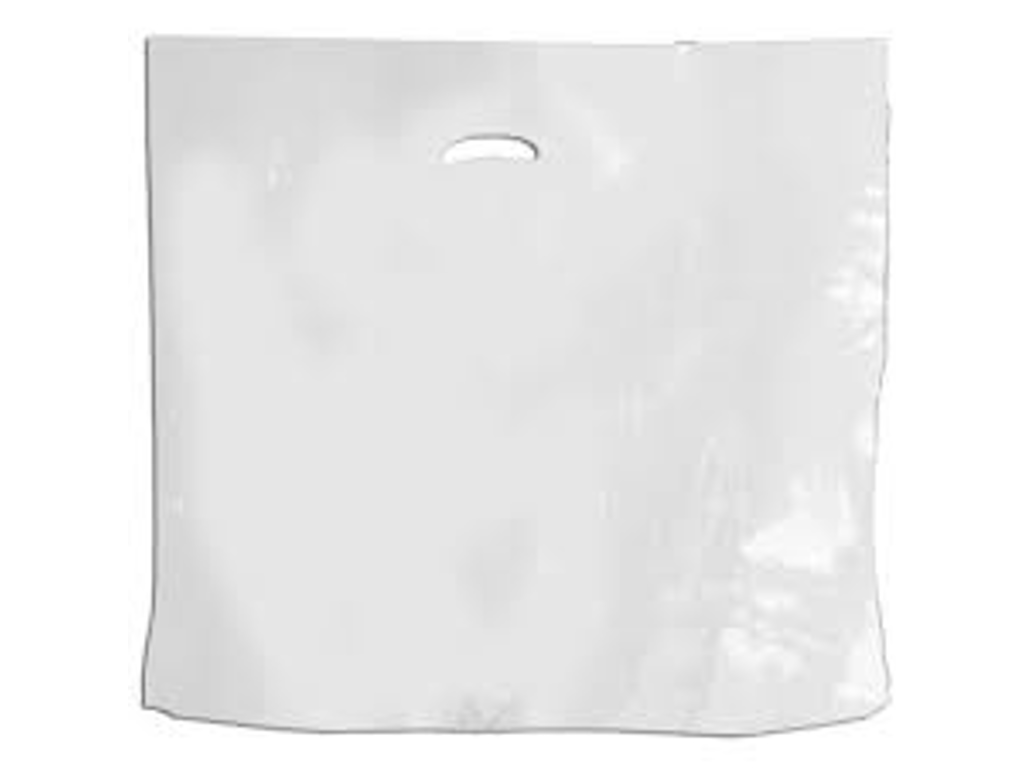 BÆREPOSE AFGIFT HVID 55X60 CM *** 40 MY KR. 66,00 PR. KG 