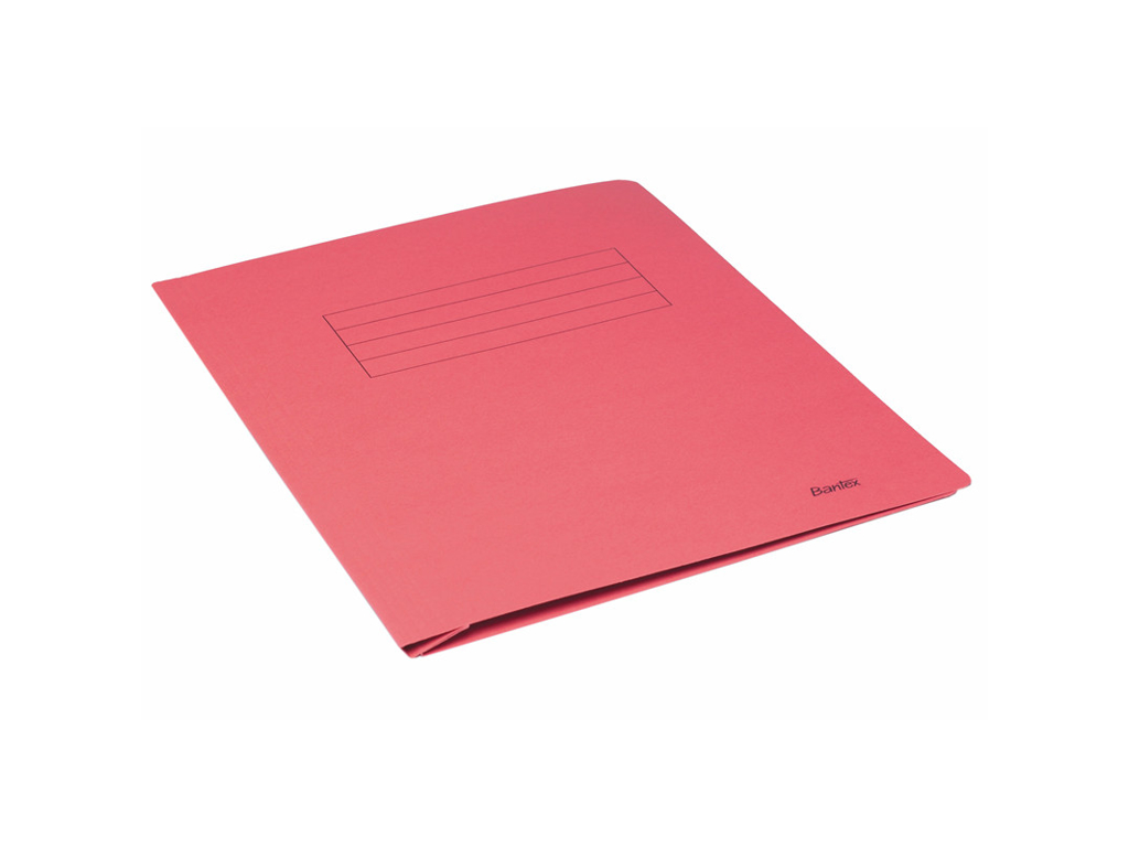 ARBEJDSMAPPE BANTEX RØD 318X240MM MED SKRIVEFELT 100090833