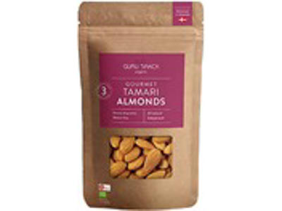 NØDDER GURU SNACKS GOURMET TAMARI ALMONDS 100GR. ØKO. B CORP. 