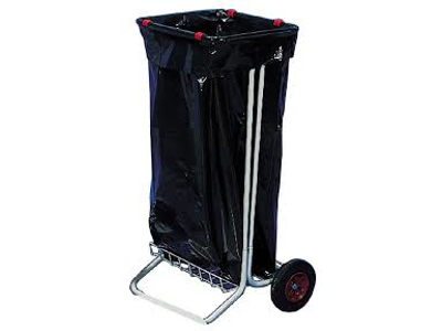 AFFALDSSTATIV GALVANISERET STÅL PÅ 2 HJUL EXCL. LÅG            () 