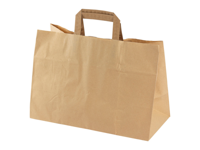 BÆREPOSE PAPIR BRUN 350X170X245MM 200 STK. EXCL. AFGIFT  
