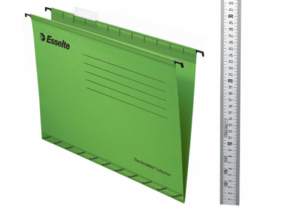 HÆNGEMAPPE ESSELTE STANDARD A4 GRØN M. KLAR FANE PENDAFLEX 90318 